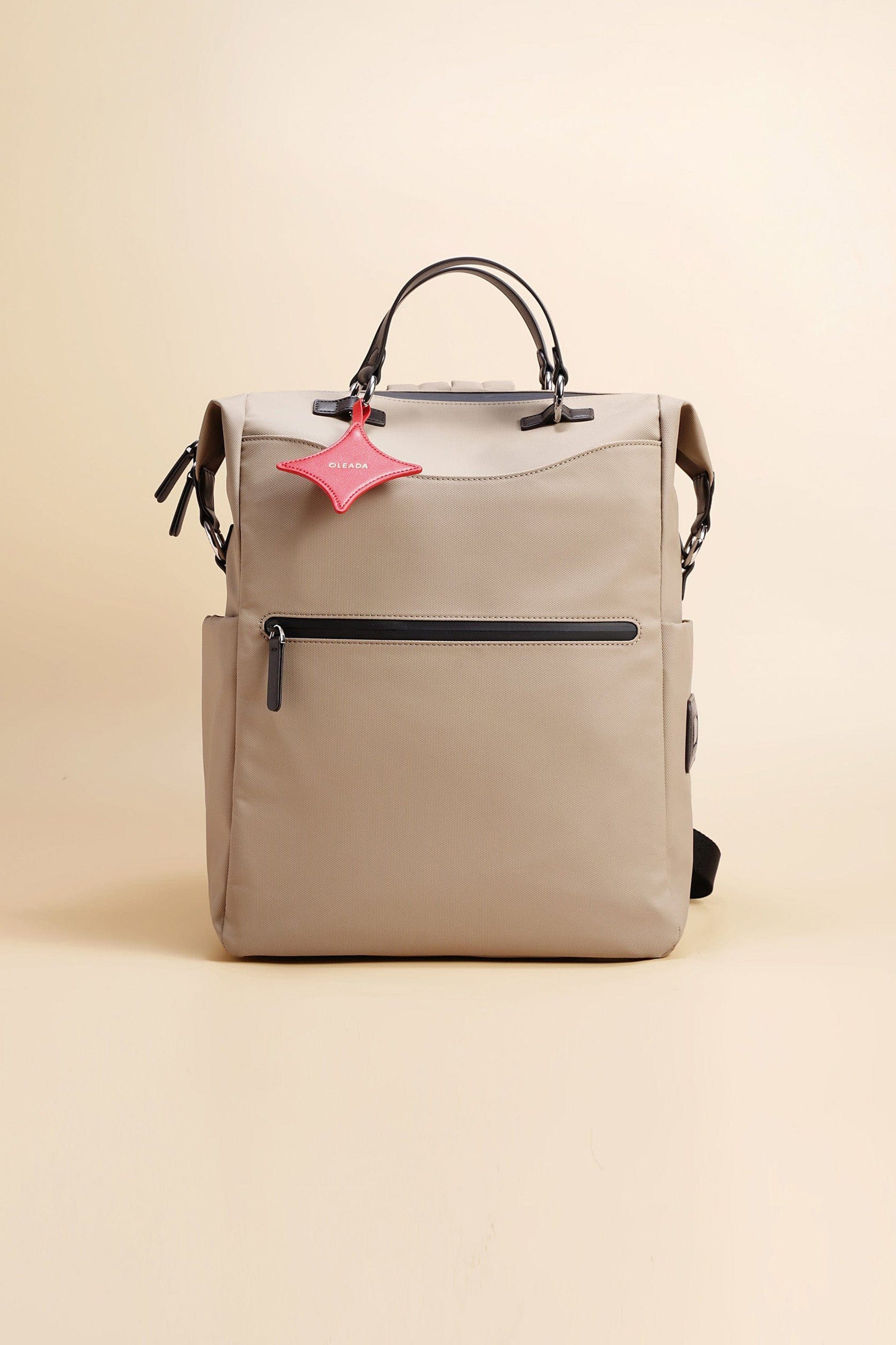 OLEADA NYC convertible travel bags > work-to-travel backpack > commuter bags > water-resistant vegan bags > stylish multi-use backpack Color_Abu Dhabi AnyWear AnyBackpack Travel