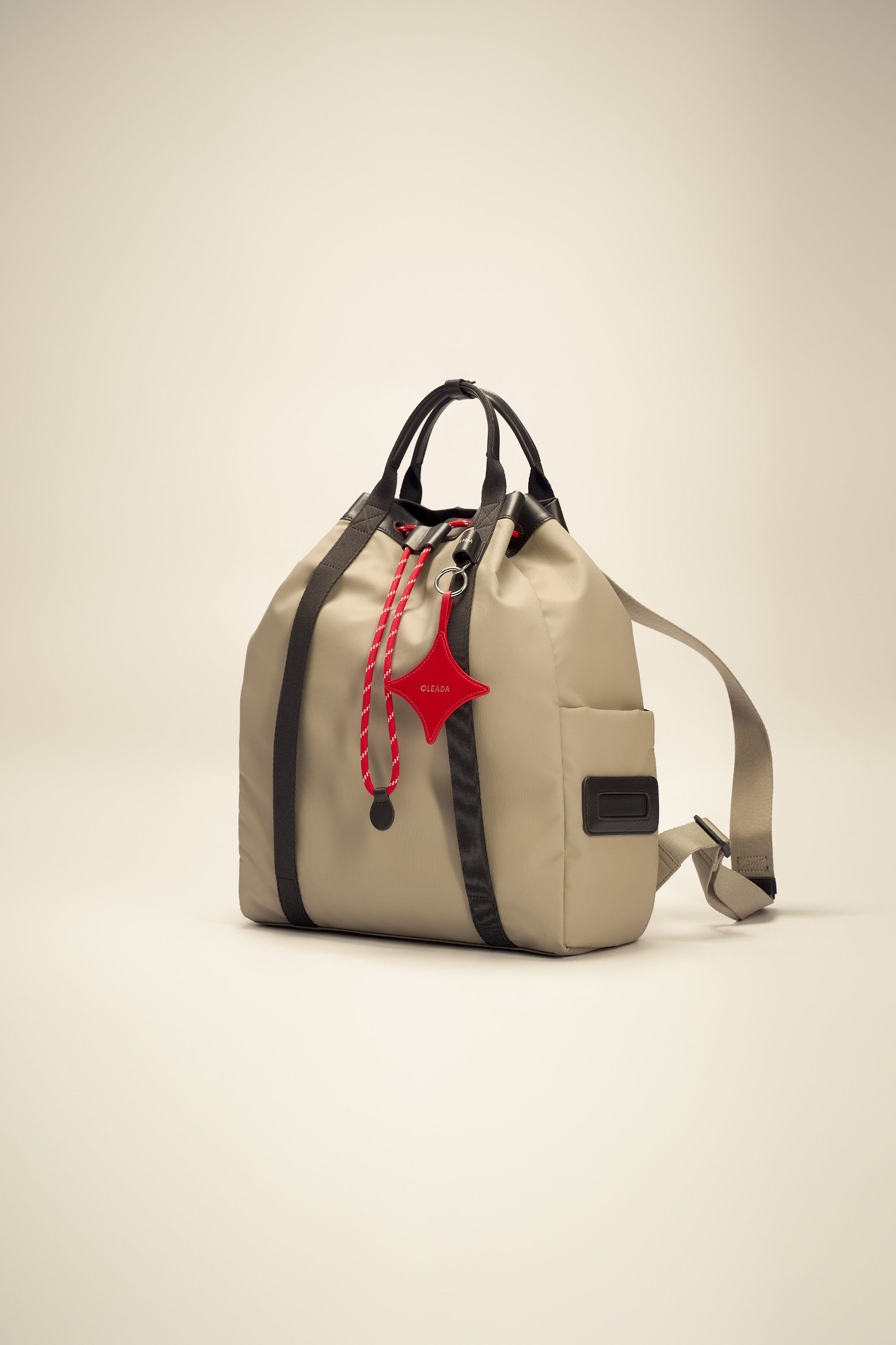 OLEADA NYC convertible travel bags > work-to-travel backpack > commuter bags > water-resistant vegan bags > stylish multi-use backpack Color_Abu Dhabi AnyWear Tennis Backpack