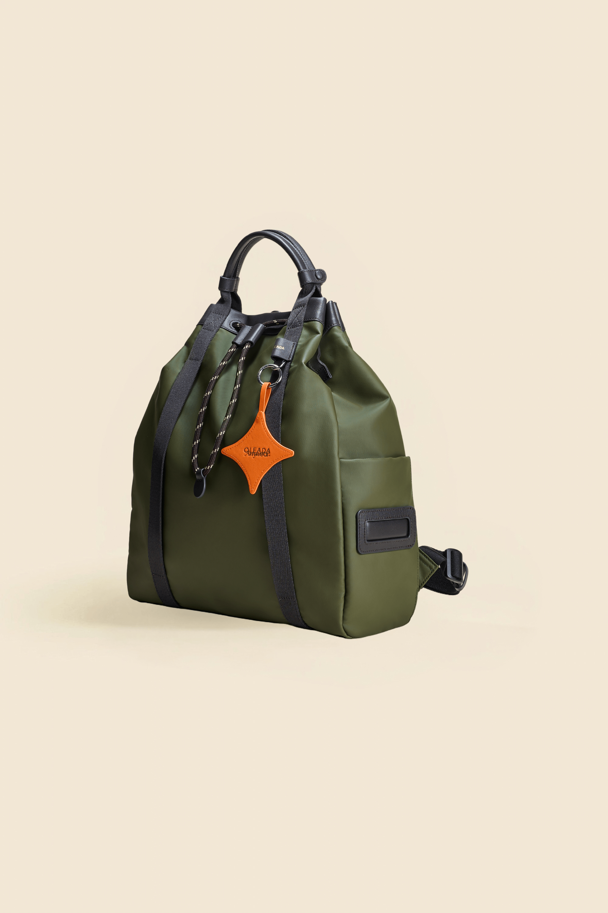 OLEADA NYC convertible travel bags > work-to-travel backpack > commuter bags > water-resistant vegan bags > stylish multi-use backpack Color_Tahoe AnyWear Tennis Backpack