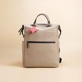 OLEADA NYC Convertible Travel Bags > Work-to-Travel Backpack > Organized Carry Bags > Water-Resistant Vegan Bags > Stylish Multi-Use Backpack Color_Tan Anywear AnyBackpack