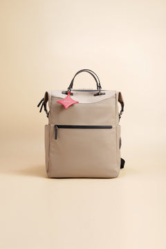 OLEADA NYC Convertible Travel Bags > Work-to-Travel Backpack > Organized Carry Bags > Water-Resistant Vegan Bags > Stylish Multi-Use Backpack Color_Tan Anywear AnyBackpack