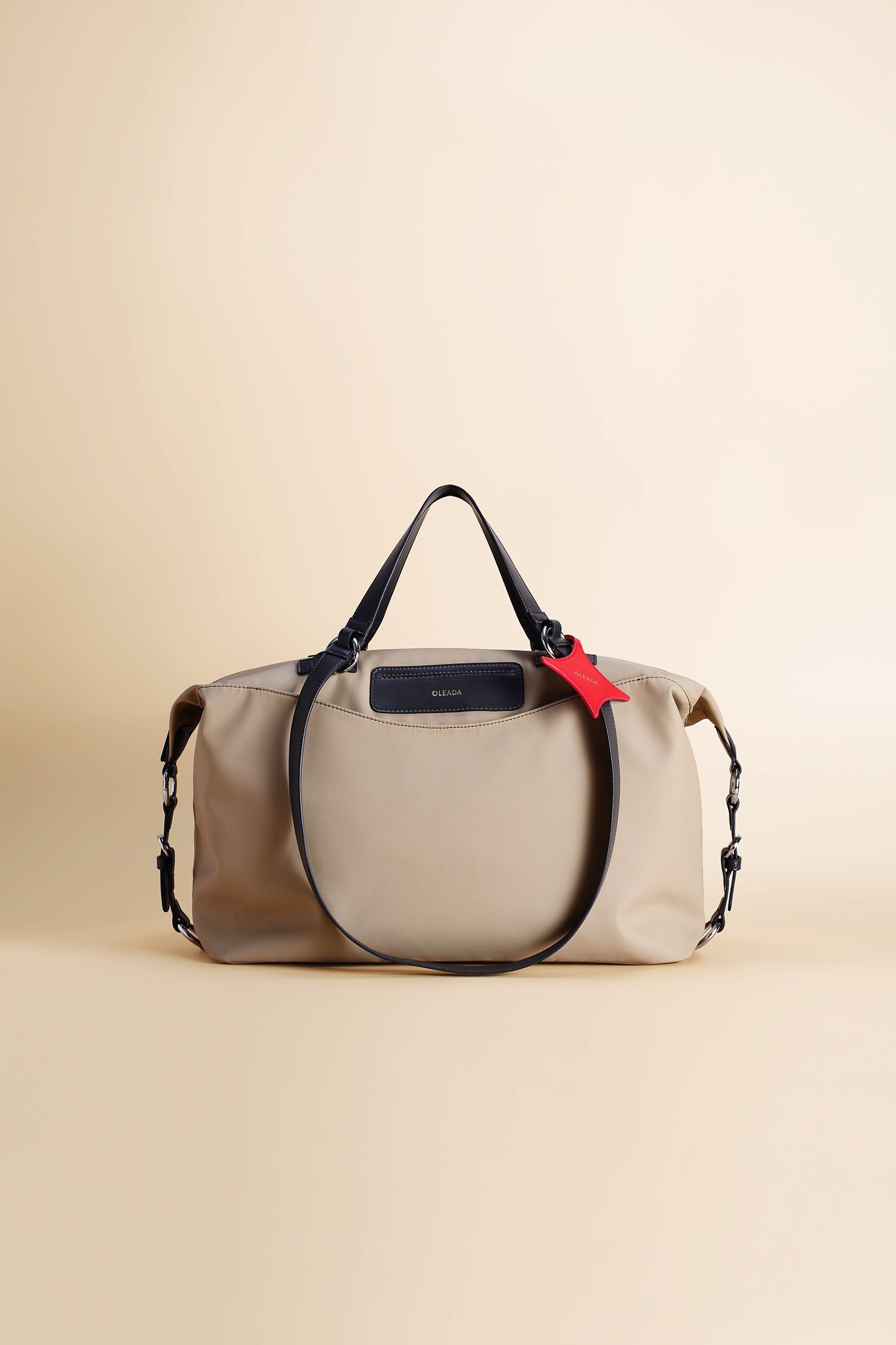 OLEADA NYC Convertible Travel Bags > Work-to-Travel Duffle Bags > Organized Carry Bags > Water-Resistant Vegan Bags > Stylish Multi-Use Bags Color_Tan Anywear AnyDuffle City
