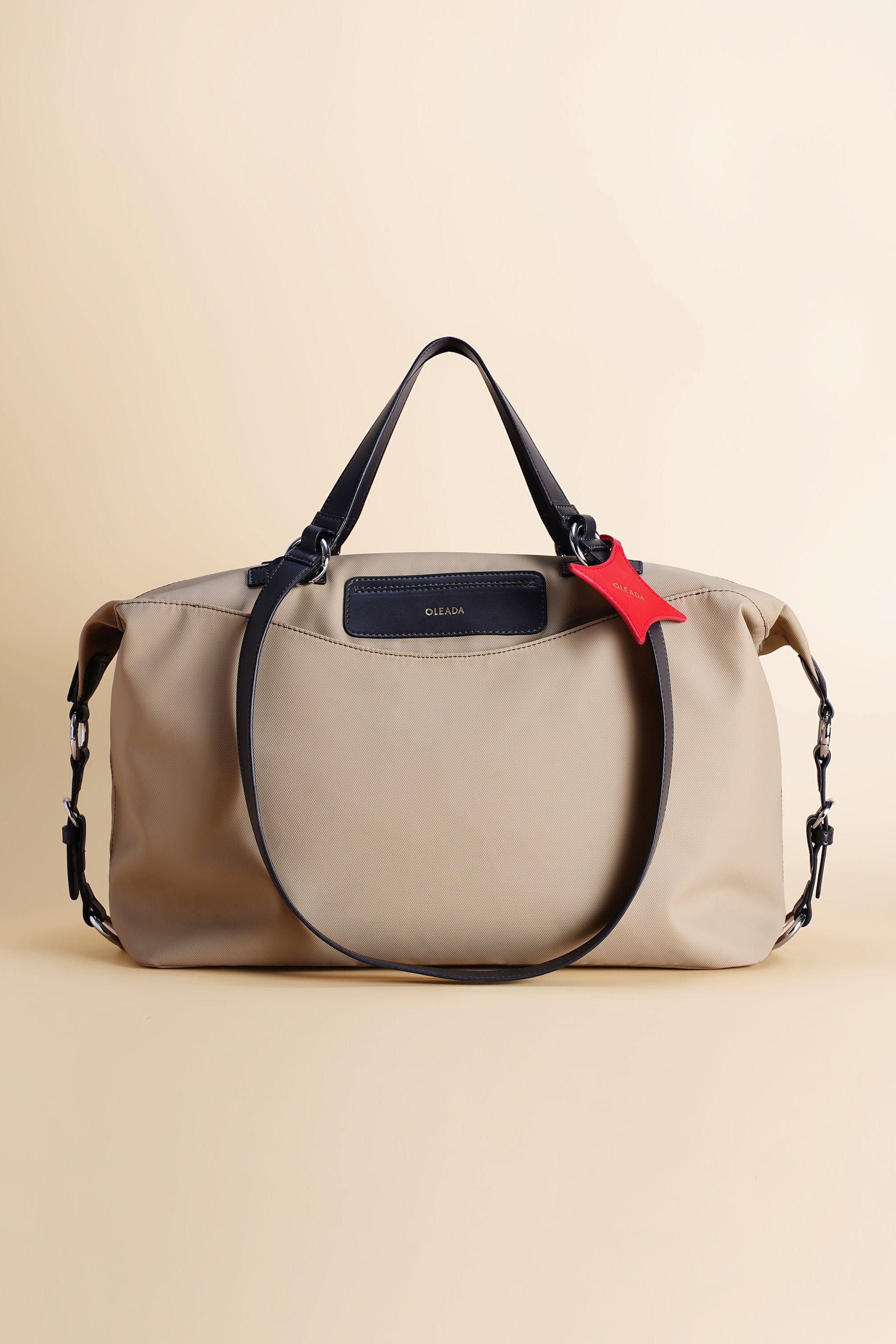 OLEADA NYC Convertible Travel Bags > Work-to-Travel Duffle Bags > Organized Carry Bags > Water-Resistant Vegan Bags > Stylish Multi-Use Bags Color_Tan Anywear AnyDuffle Travel