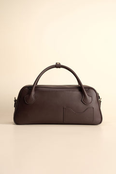 OLEADA NYC Hand Bag > Leather Tote Bag For Women > Mini Handbag > Convertible To Shoulder Bag > Fits iPad Mini> Color_Chocolate / With Leather Strap Mini Marina Carryall