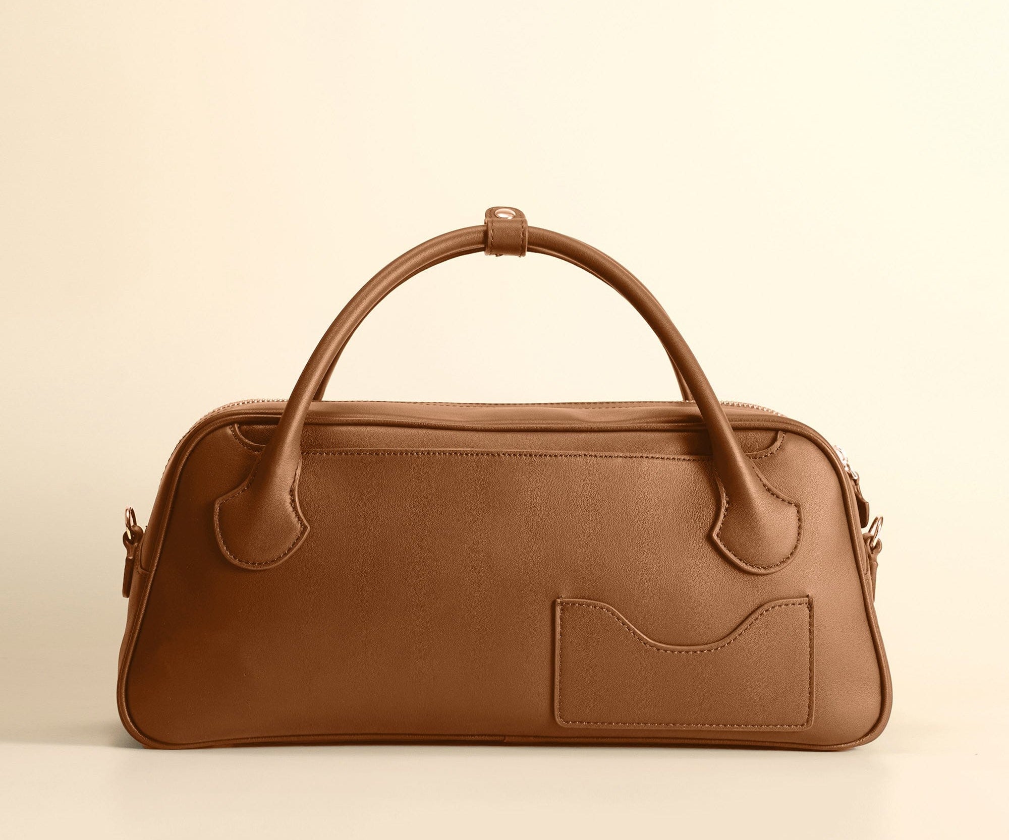 OLEADA NYC Hand Bag > Leather Tote Bag For Women > Mini Handbag > Convertible To Shoulder Bag > Fits iPad Mini> Color_Cognac / With Leather Strap Mini Marina Carryall