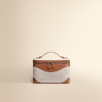 OLEADA NYC Leather Handbag > Women Work Bag > Top Handle Bag > Shoulder Bag > Mini Bag Color_Sand Mini Anchor Bag