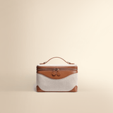 OLEADA NYC Leather Handbag > Women Work Bag > Top Handle Bag > Shoulder Bag > Mini Bag Color_Sand Mini Anchor Bag