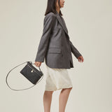 OLEADA NYC Leather Handbag > Women Work Bag > Top Handle Bag > Shoulder Bag > Mini Bag Mini Anchor Bag