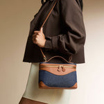 OLEADA NYC Leather Handbag > Women Work Bag > Top Handle Bag > Shoulder Bag > Mini Bag Mini Anchor Bag