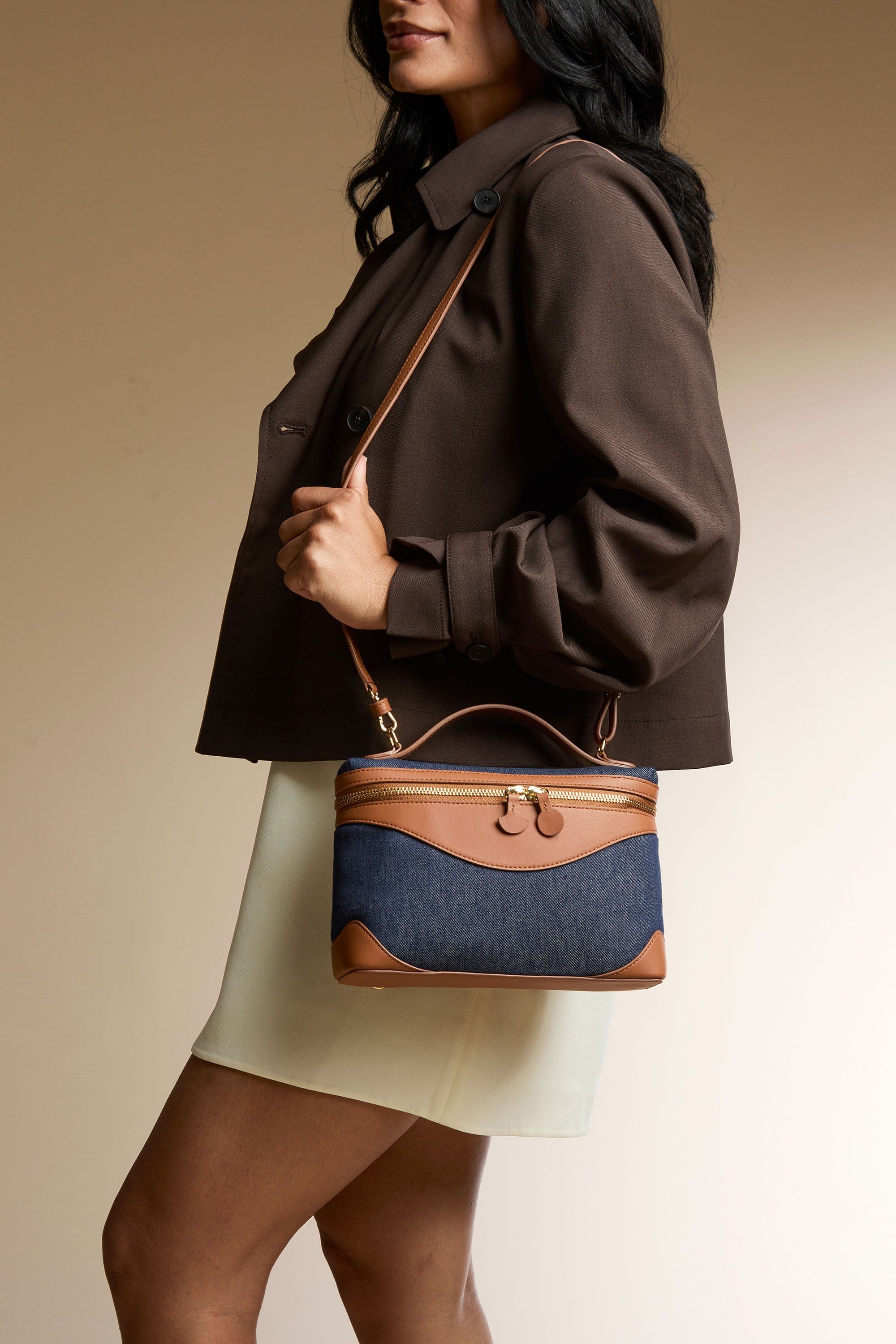 OLEADA NYC Leather Handbag > Women Work Bag > Top Handle Bag > Shoulder Bag > Mini Bag Mini Anchor Bag