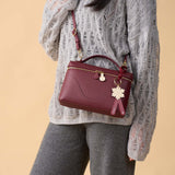 OLEADA NYC Leather Handbag > Women Work Bag > Top Handle Bag > Shoulder Bag > Mini Bag Mini Anchor Bag