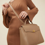 OLEADA NYC Leather Women Work Bag > Convertible To Business Backpack Bag > 13 Inch Laptop Bag > Crossbody Shoulder Bag > Luxury Travel Backpack Wavia Bag