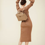 OLEADA NYC Leather Women Work Bag > Convertible To Business Backpack Bag > 13 Inch Laptop Bag > Crossbody Shoulder Bag > Luxury Travel Backpack Wavia Bag