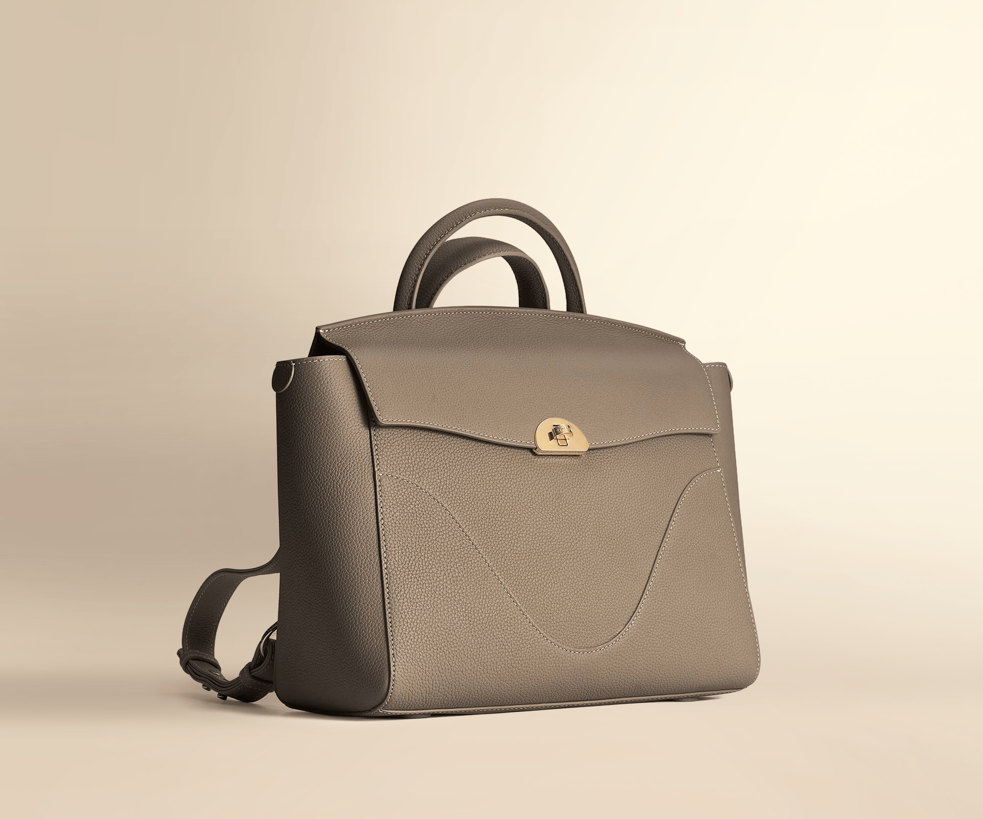 OLEADA NYC Leather Women Work Bag > Convertible To Business Backpack Bag > 14 Inch Laptop Bag > Crossbody Shoulder Bag > Luxury Travel Backpack Color_Ash Wavia Bag Plus