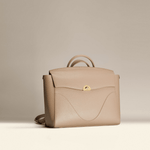 OLEADA NYC Leather Women Work Bag > Convertible To Business Backpack Bag > 14 Inch Laptop Bag > Crossbody Shoulder Bag > Luxury Travel Backpack Color_Latte Wavia Bag Plus