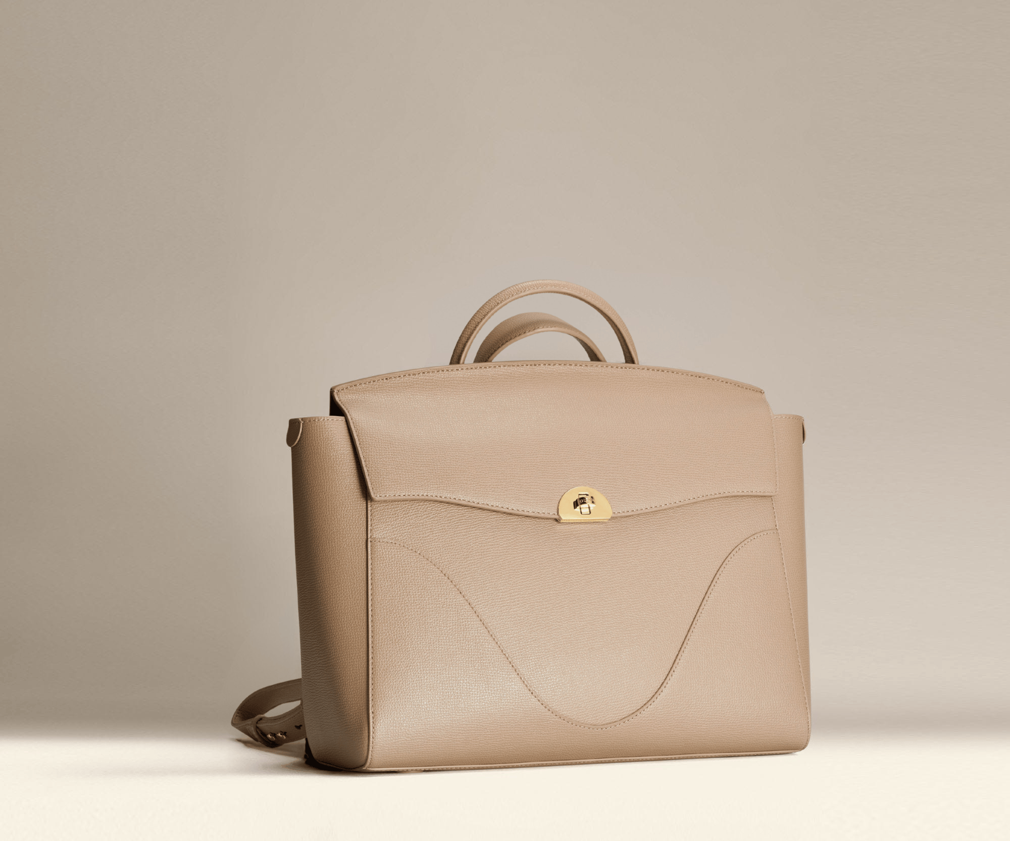 OLEADA NYC Leather Women Work Bag > Convertible To Business Backpack Bag > 14 Inch Laptop Bag > Crossbody Shoulder Bag > Luxury Travel Backpack Color_Latte Wavia Bag Plus
