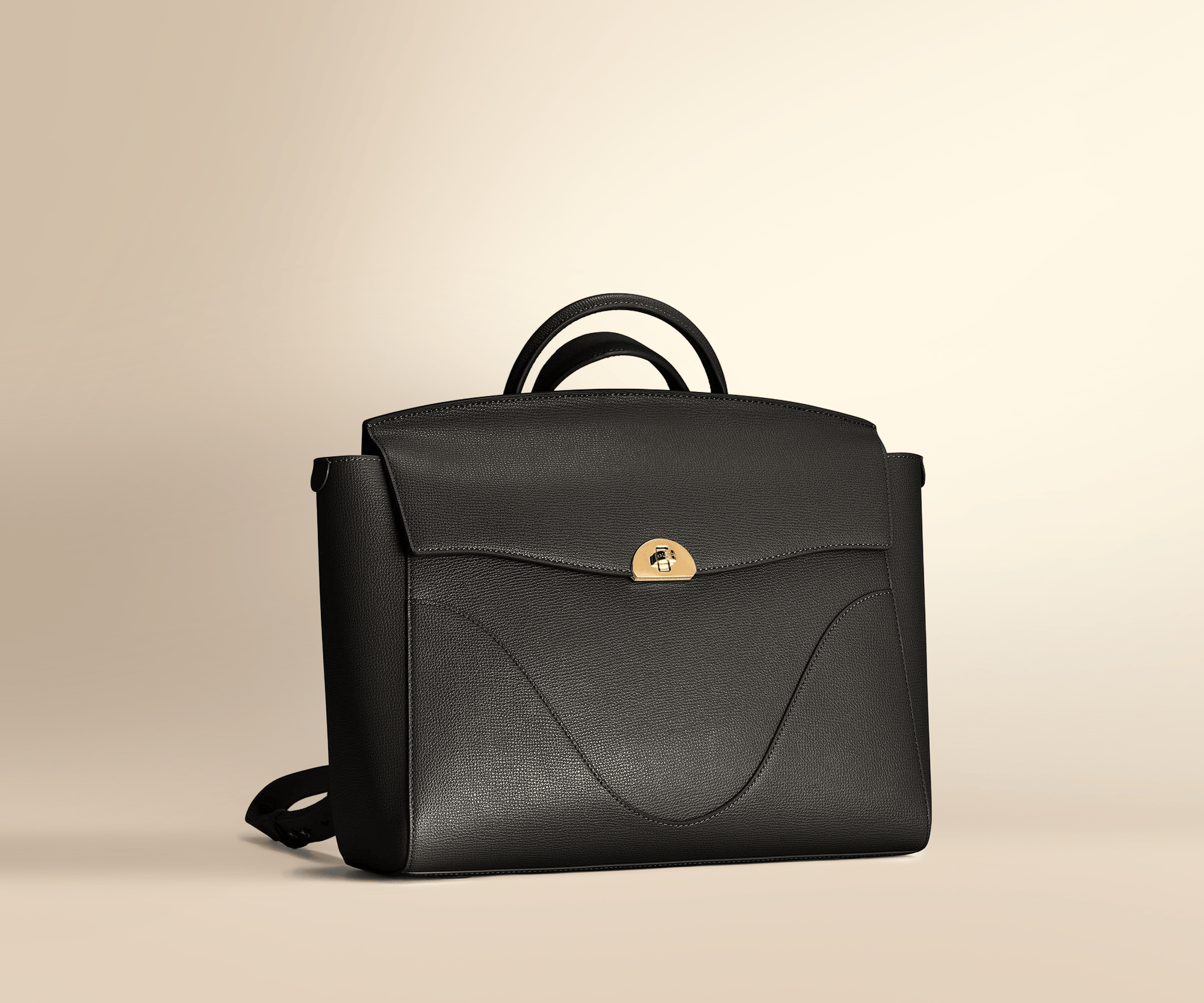 OLEADA NYC Leather Women Work Bag > Convertible To Business Backpack Bag > 14 Inch Laptop Bag > Crossbody Shoulder Bag > Luxury Travel Backpack Color_Onyx Wavia Bag Plus