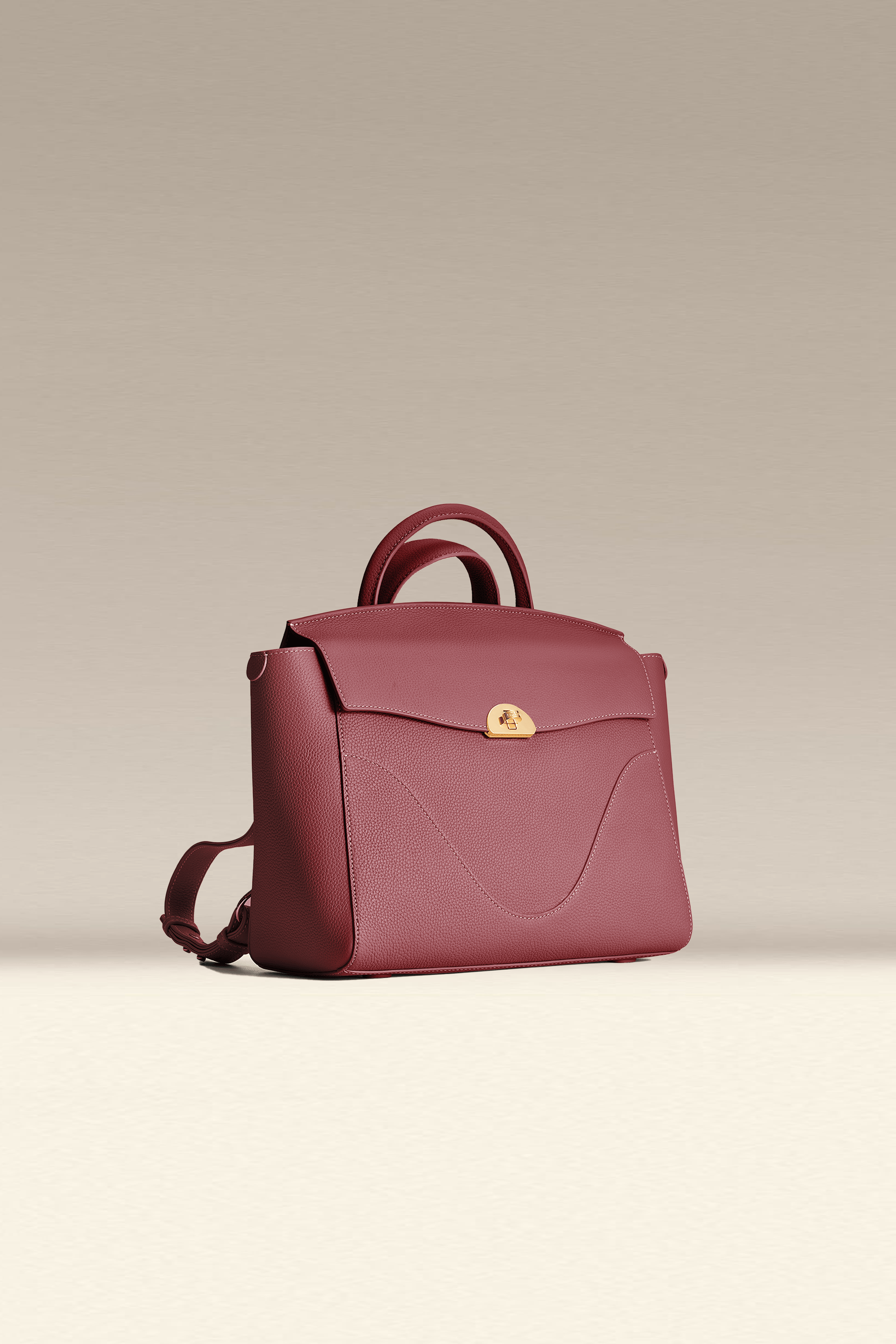 OLEADA NYC Leather Women Work Bag > Convertible To Business Backpack Bag > 14 Inch Laptop Bag > Crossbody Shoulder Bag > Luxury Travel Backpack Color_Scarlet Wavia Bag Plus