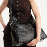 OLEADA NYC Mini Hobo Bag > Women Leather Bag For All Occasions > multiple interior and exterior pockets with a laptop compartment > 13 inch laptop bag > convertible to shoulder bag Reverie Hobo