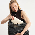 OLEADA NYC Mini Hobo Bag > Women Leather Bag For All Occasions > multiple interior and exterior pockets with a laptop compartment > 13 inch laptop bag > convertible to shoulder bag Reverie Hobo