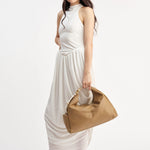 OLEADA NYC Mini Hobo Bag > Women Leather Bag For All Occasions > multiple interior and exterior pockets with a laptop compartment > 13 inch laptop bag > convertible to shoulder bag Reverie Hobo