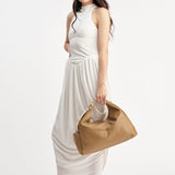 OLEADA NYC Mini Hobo Bag > Women Leather Bag For All Occasions > multiple interior and exterior pockets with a laptop compartment > 13 inch laptop bag > convertible to shoulder bag Reverie Hobo