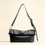 OLEADA NYC Shoulder Bag > Leather Shoulder Bag For Women > Leather Handbag > Convertible To Handbag > Fits 14" laptop> Marina Foldover Bag