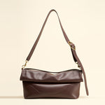 OLEADA NYC Shoulder Bag > Leather Shoulder Bag For Women > Leather Handbag > Convertible To Handbag > Fits 14" laptop> Marina Foldover Bag