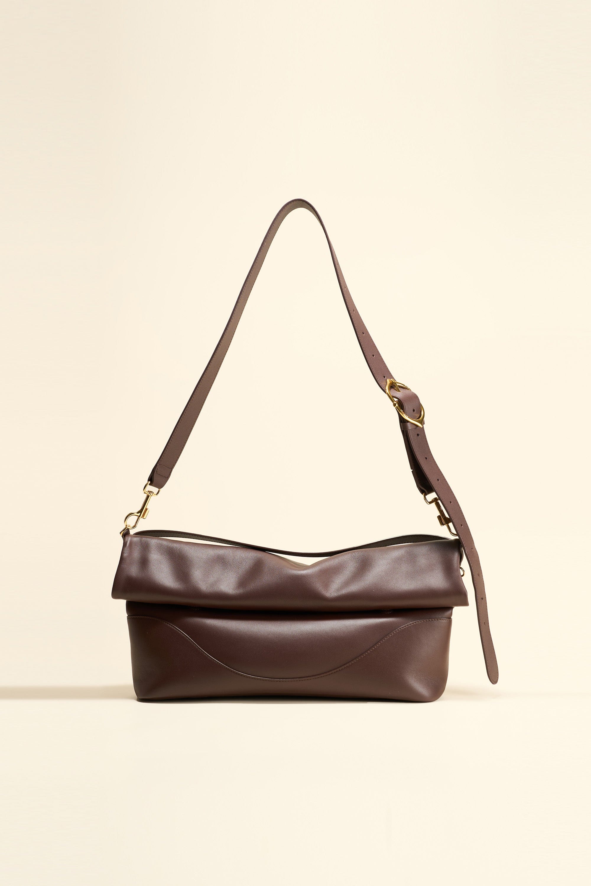 OLEADA NYC Shoulder Bag > Leather Shoulder Bag For Women > Leather Handbag > Convertible To Handbag > Fits 14" laptop> Marina Foldover Bag