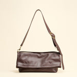 OLEADA NYC Shoulder Bag > Leather Shoulder Bag For Women > Leather Handbag > Convertible To Handbag > Fits 14" laptop> Marina Foldover Bag