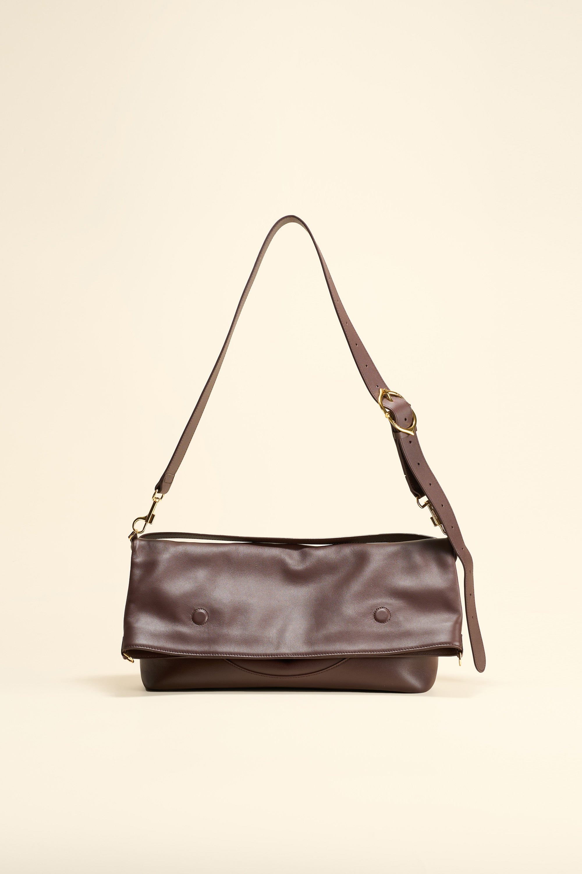 OLEADA NYC Shoulder Bag > Leather Shoulder Bag For Women > Leather Handbag > Convertible To Handbag > Fits 14" laptop> Marina Foldover Bag