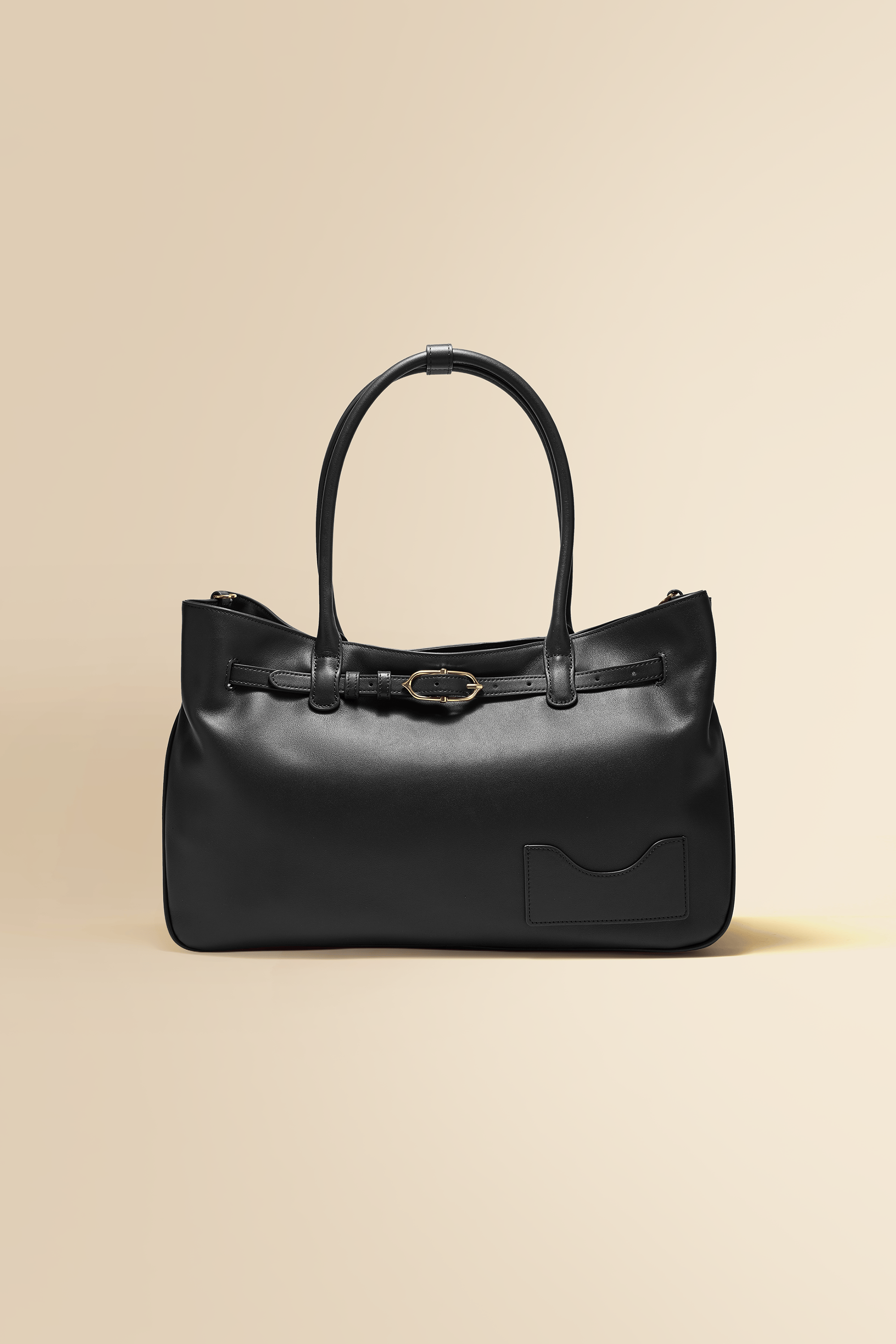 OLEADA NYC Tote Bag > Leather Tote Bag For Women > Mini Handbag > Convertible To Shoulder Bag > Fits 14" laptop> Color_Onyx Marina Tote