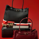 OLEADA NYC Tote Bag > Leather Tote Bag For Women > Mini Handbag > Convertible To Shoulder Bag > Fits 14" laptop> Marina Tote