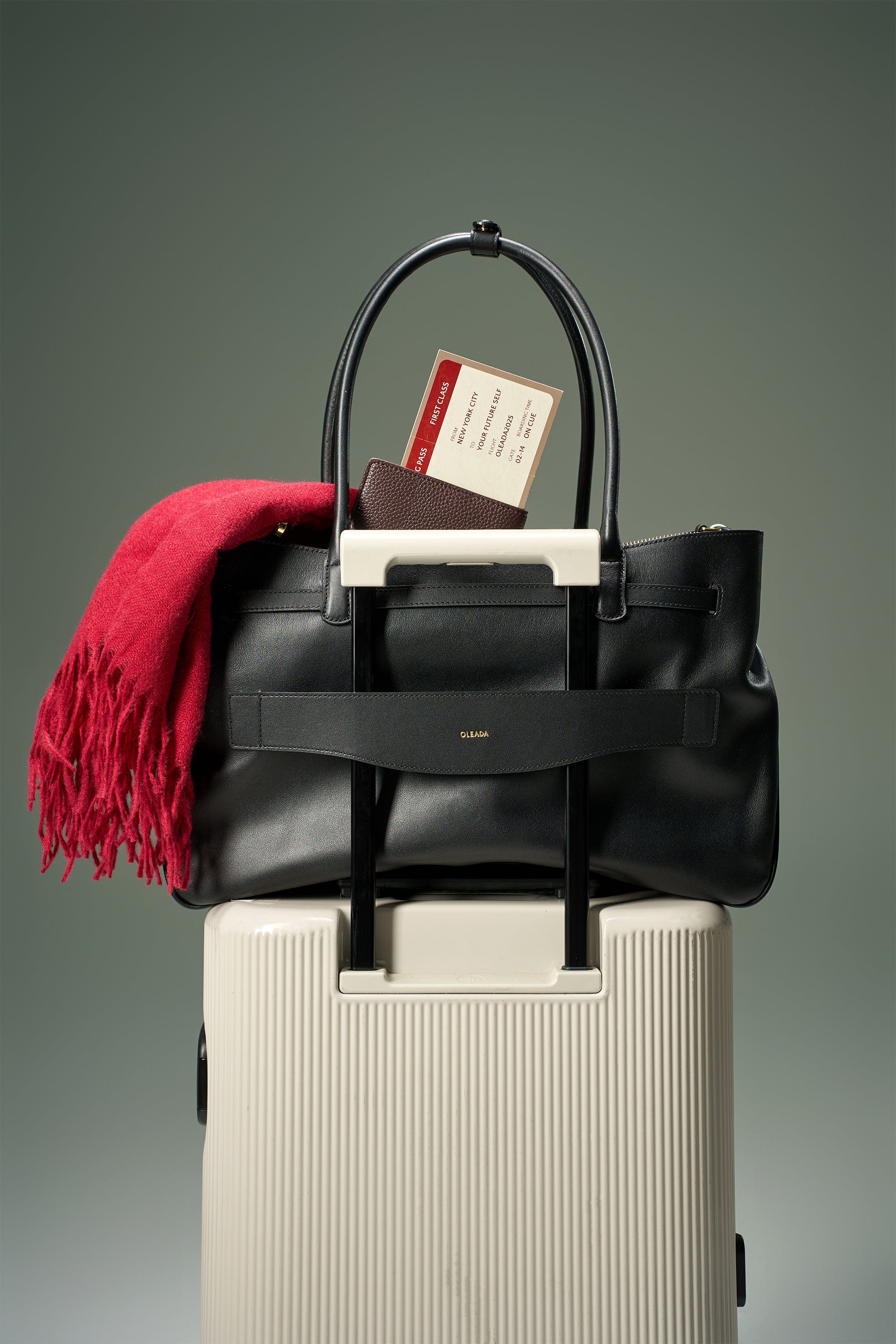 OLEADA NYC Tote Bag > Leather Tote Bag For Women > Mini Handbag > Convertible To Shoulder Bag > Fits 14" laptop> Marina Tote