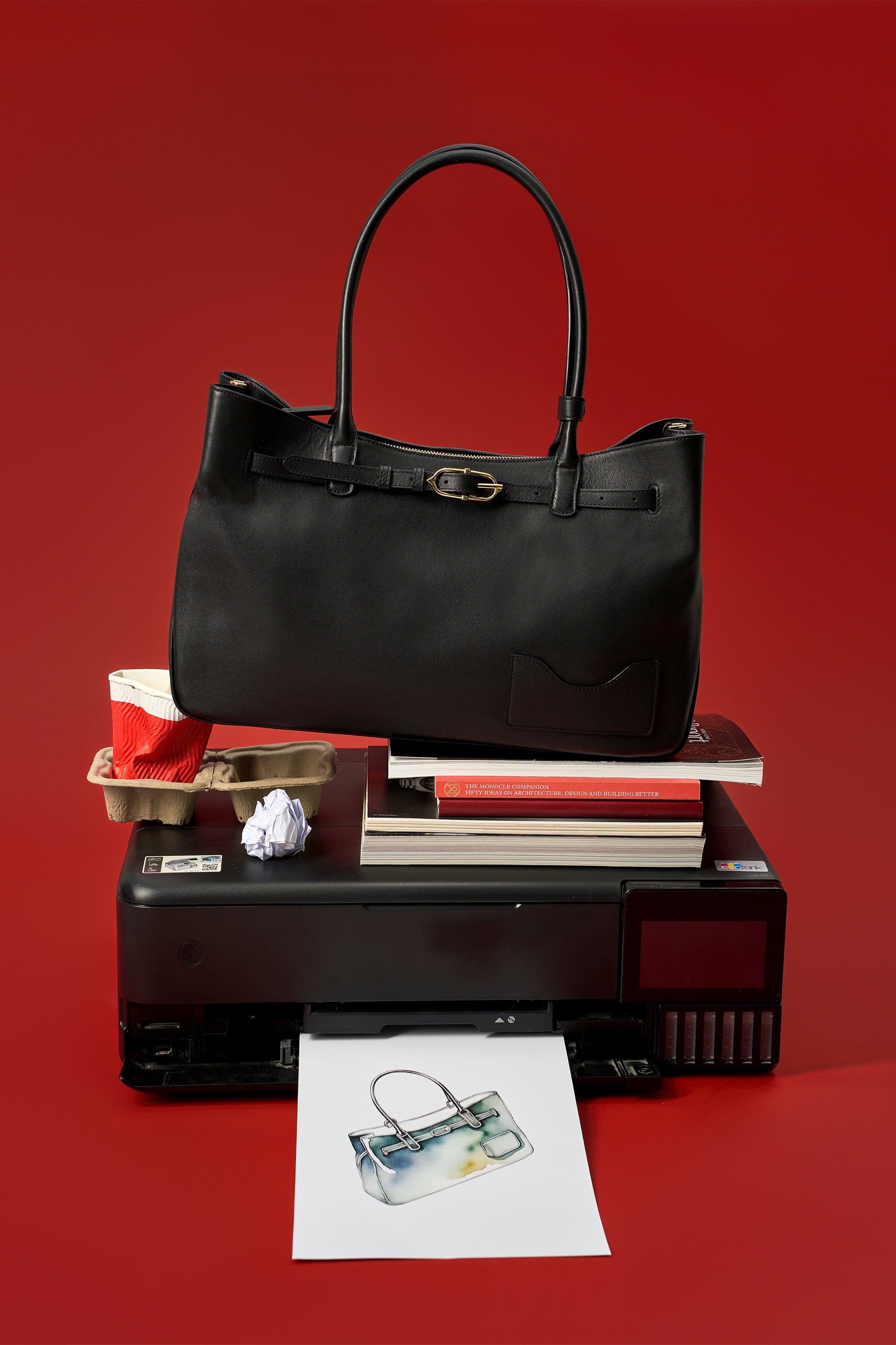 OLEADA NYC Tote Bag > Leather Tote Bag For Women > Mini Handbag > Convertible To Shoulder Bag > Fits 14" laptop> Marina Tote