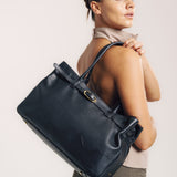 OLEADA NYC Tote Bag > Leather Tote Bag For Women > Mini Handbag > Convertible To Shoulder Bag > Fits 14" laptop> Marina Tote