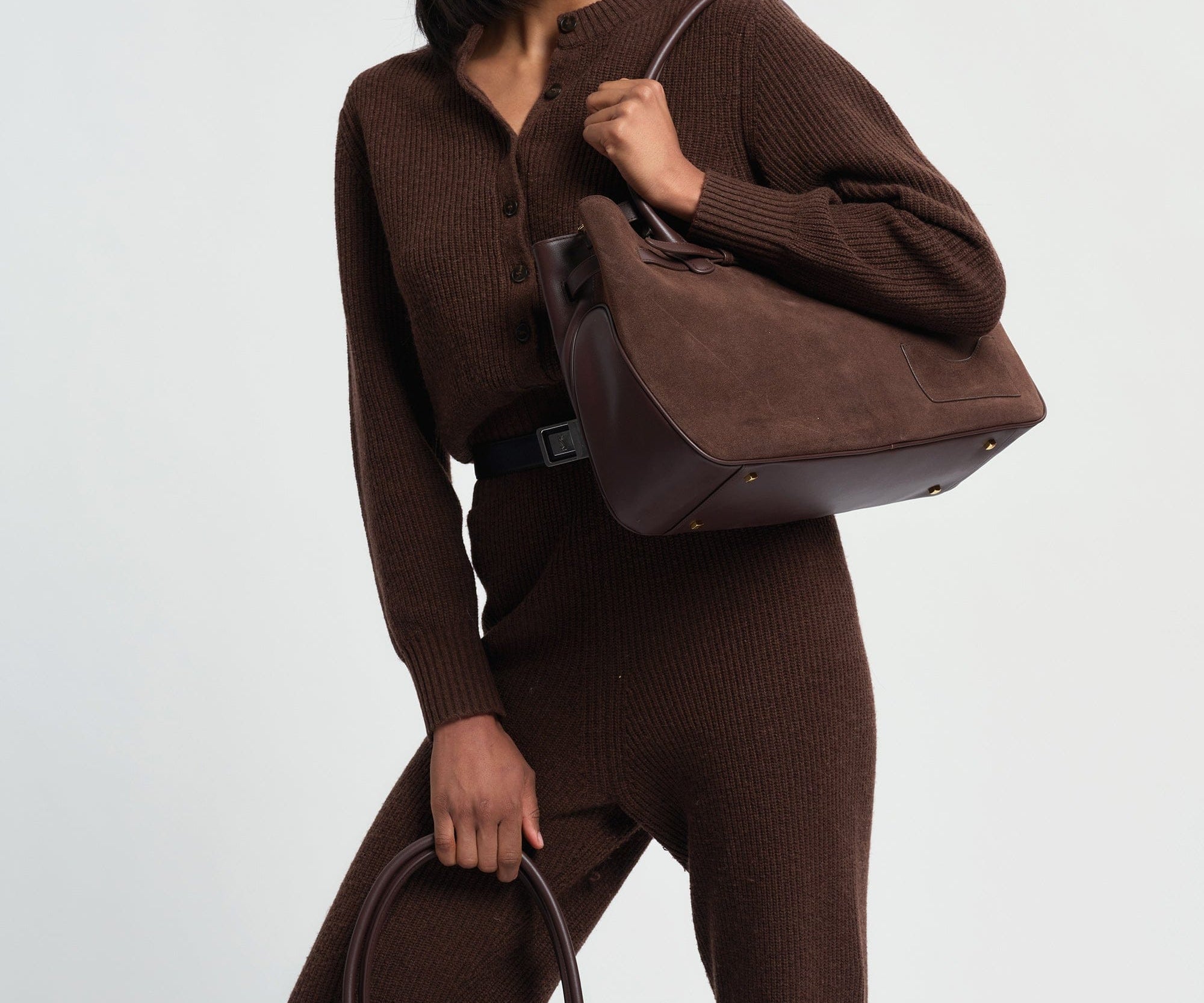 OLEADA NYC Tote Bag > Leather Tote Bag For Women > Mini Handbag > Convertible To Shoulder Bag > Fits iPad> Color_Mocha Mini Marina Tote