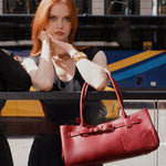 OLEADA NYC Tote Bag > Leather Tote Bag For Women > Mini Handbag > Convertible To Shoulder Bag > Fits iPad> Mini Marina Tote