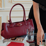 OLEADA NYC Tote Bag > Leather Tote Bag For Women > Mini Handbag > Convertible To Shoulder Bag > Fits iPad> Mini Marina Tote