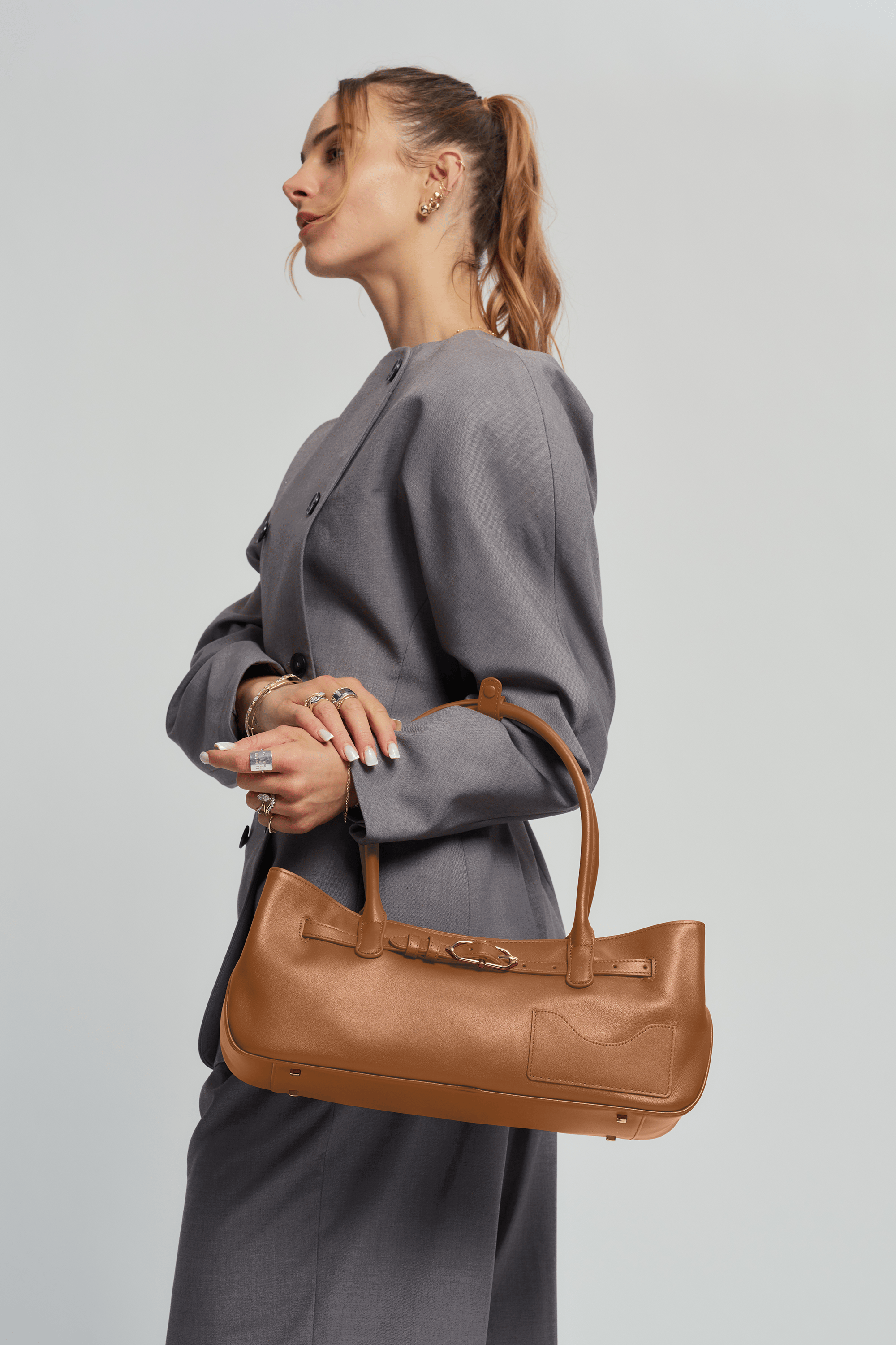 OLEADA NYC Tote Bag > Leather Tote Bag For Women > Mini Handbag > Convertible To Shoulder Bag > Fits iPad> Mini Marina Tote
