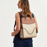 OLEADA NYC Women Work Bag > Leather Bag > Business Travel Backpack > Fits Up To 14'' Laptops Coast Backpack