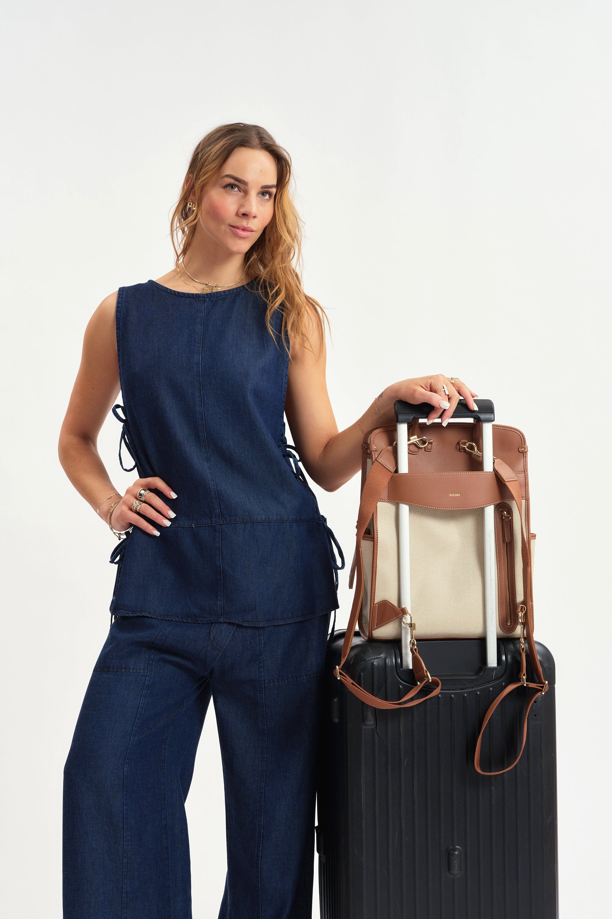 OLEADA NYC Women Work Bag > Leather Bag > Business Travel Backpack > Fits Up To 14'' Laptops Coast Backpack