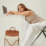 OLEADA NYC Women Work Bag > Leather Bag > Business Travel Backpack > Fits Up To 14'' Laptops Coast Backpack