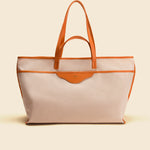OLEADA NYC Women Work Bag > Leather Bag > Business Travel Beach Bags> Fits Up To 16'' Laptops Color_Clementine Coast Beach Tote