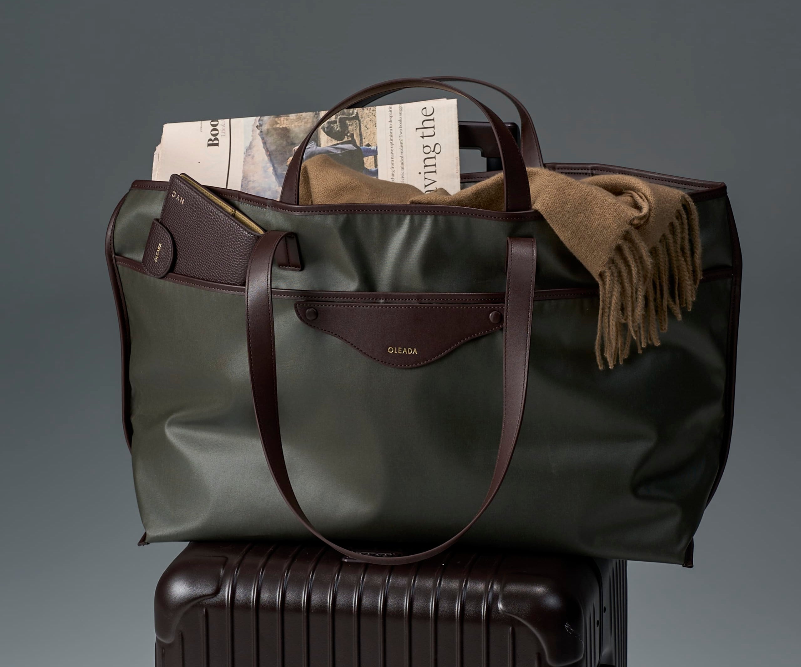 OLEADA NYC Women Work Bag > Leather Bag > Business Travel Beach Bags> Fits Up To 16'' Laptops Color_Mangrove Coast Beach Tote