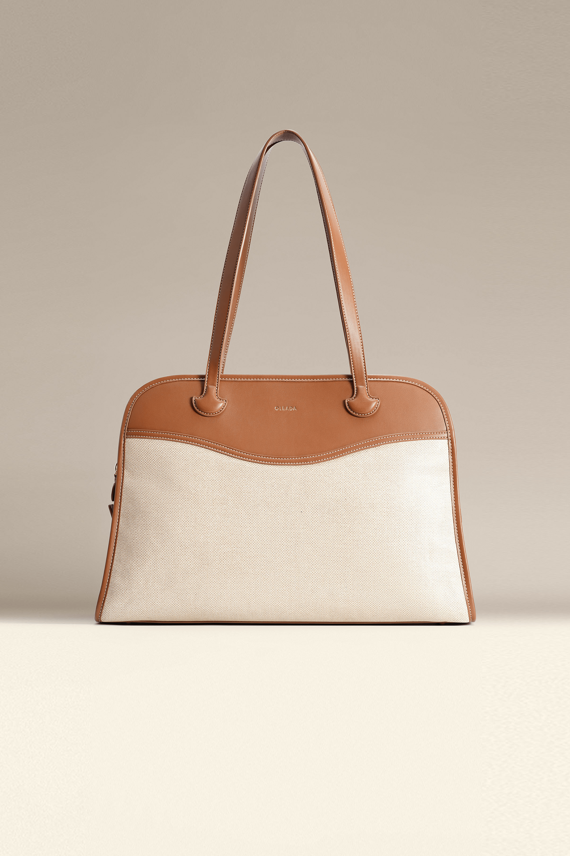 OLEADA NYC Women Work Bag > Leather Bag > Top Handle Handbag > Large Business Satchel > Fits Up To 16'' Laptops> Color_Sand Coast Portfolio Satchel