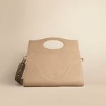 OLEADA NYC Women Work Leather Bag > Business Laptop Briefcase > 14 Inch Laptop Bag > Bag With Top Handle > Spacious Compartments Color_Latte Wavia Briefcase