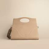 OLEADA NYC Women Work Leather Bag > Business Laptop Briefcase > 14 Inch Laptop Bag > Bag With Top Handle > Spacious Compartments Color_Latte Wavia Briefcase