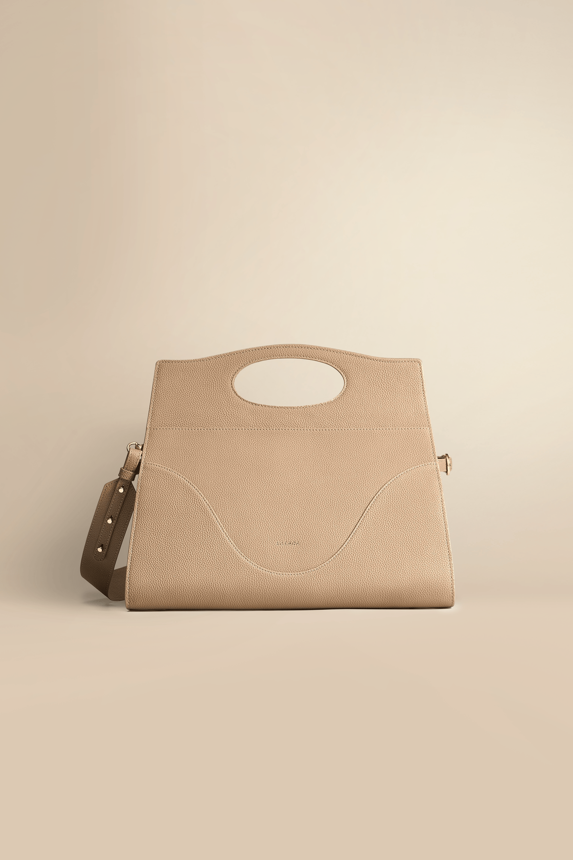 OLEADA NYC Women Work Leather Bag > Business Laptop Briefcase > 14 Inch Laptop Bag > Bag With Top Handle > Spacious Compartments Color_Latte Wavia Briefcase