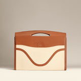 OLEADA NYC Women Work Leather Bag > Business Laptop Sleeve > 14 Inch Laptop Bag > Portable Laptop Briefcase > MacBook Pro Sleeve Color_Oat Captain Sleeve Suite